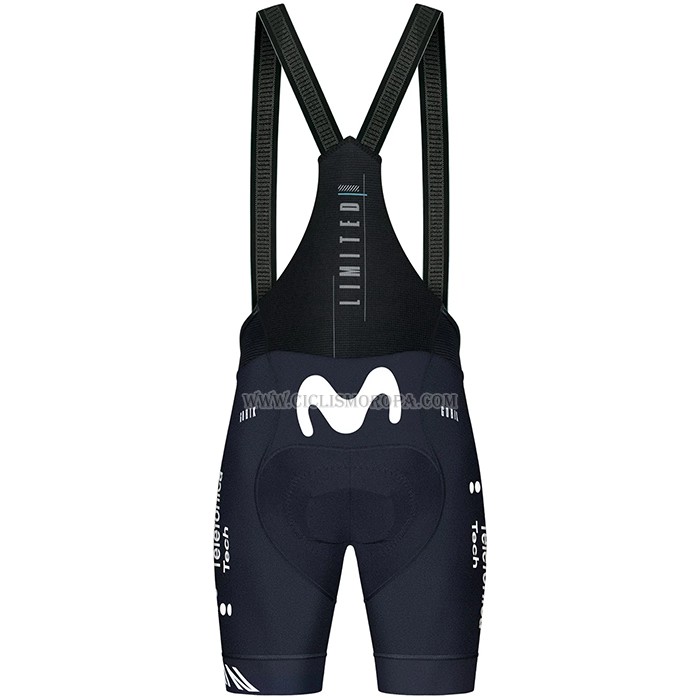 2023 Ropa Ciclismo Movistar Azul Blanco Mangas Cortas y Culotte Corto